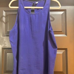 Elegant Royal Blue Sleeveless Cotton Top
